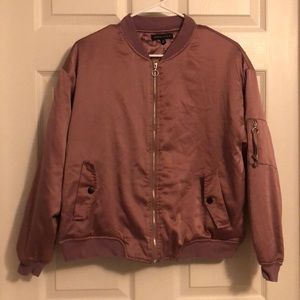 Kendall & Kylie Dusty Rose Bomber Jacket